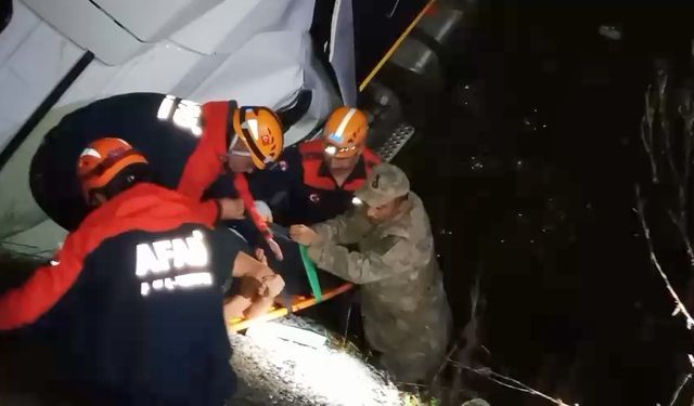 Elazığ'da sağanak yağış nedeniyle tır şarampole uçtu, 2 yaralı
