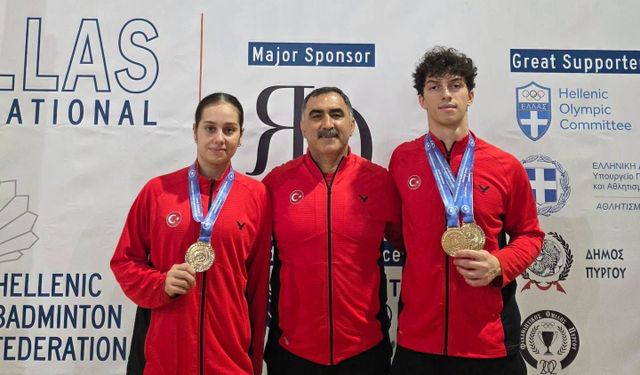 Erzincanlı badmintoncular Yunanistan'da uluslararası şampiyonluk kazandı