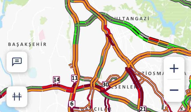 İstanbul'da Yağmur Etkisi: Trafik Yoğunluğu Yüzde 87'ye Ulaştı