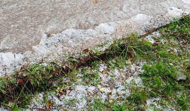 Posof'ta dolu yağışı hayatı felç etti, caddeler göle döndü