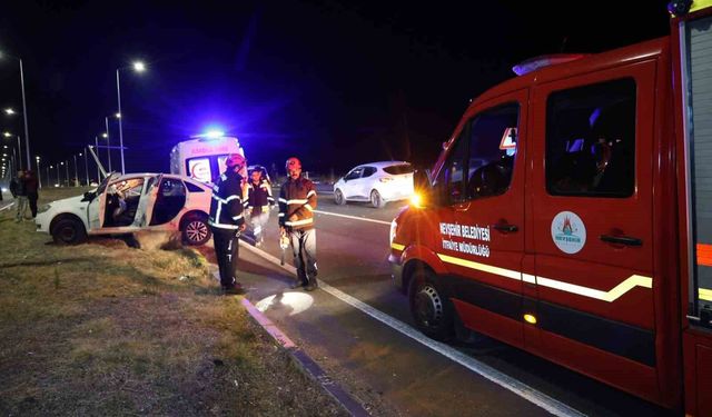 Tilkiden Kaçarken Kaza Yapan Otomobilde 1 Yaralı