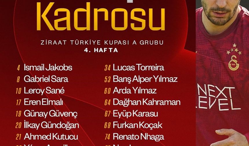 Galatasaray'da Alanyaspor maçının kamp kadrosu açıklandı