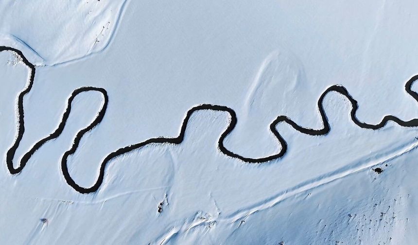 Mendereslerin karlı manzarası mest etti