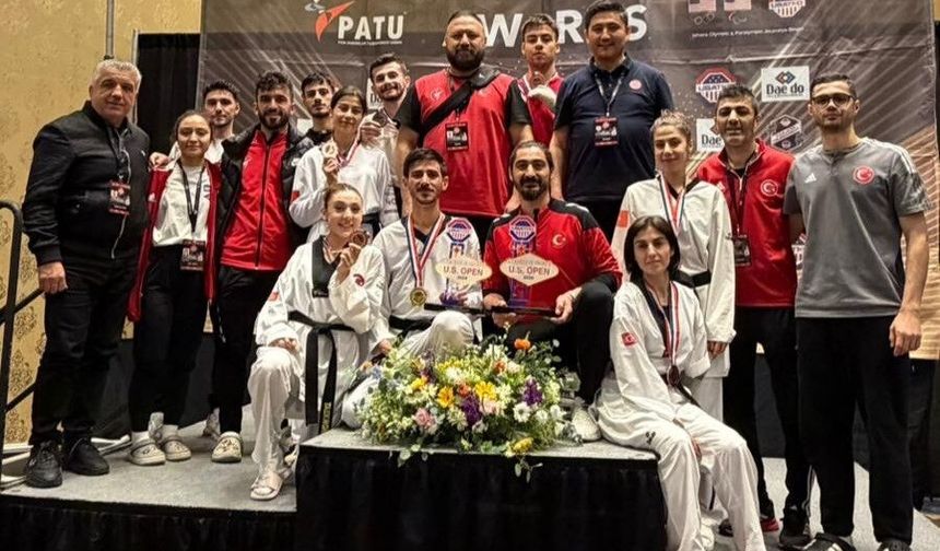 Para taekwondoculardan ABD Açık Taekwondo Turnuvası'nda 7 madalya
