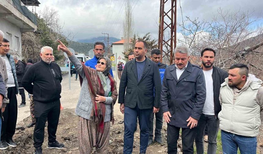 Kıratlı, heyelan alanında araştırmalar yaptı