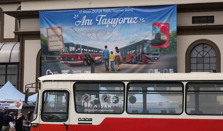 Balıkesir'de toplu taşıma günü nostaljik anlarla dolu
