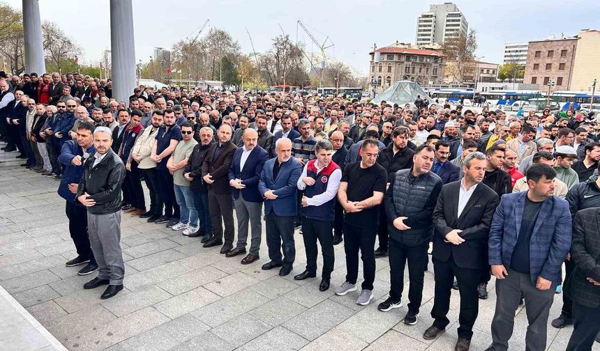 Eğitim Bir-Sen, okul saldırılarında hayatını kaybedenler için gıyabi cenaze namazı düzenledi