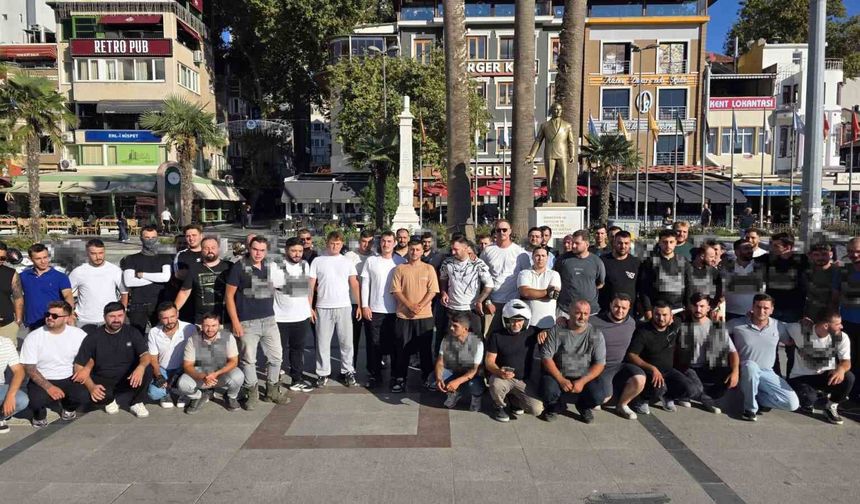 Bandırma'da kuryeye yönelik saldırı protesto edildi