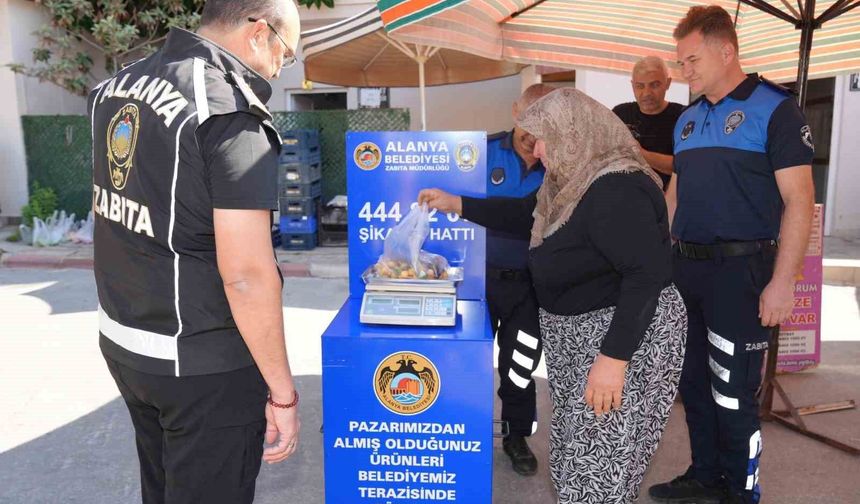 Alanya'da Pazar Yerlerinde 'Güven Terazisi' Dönemi Başladı