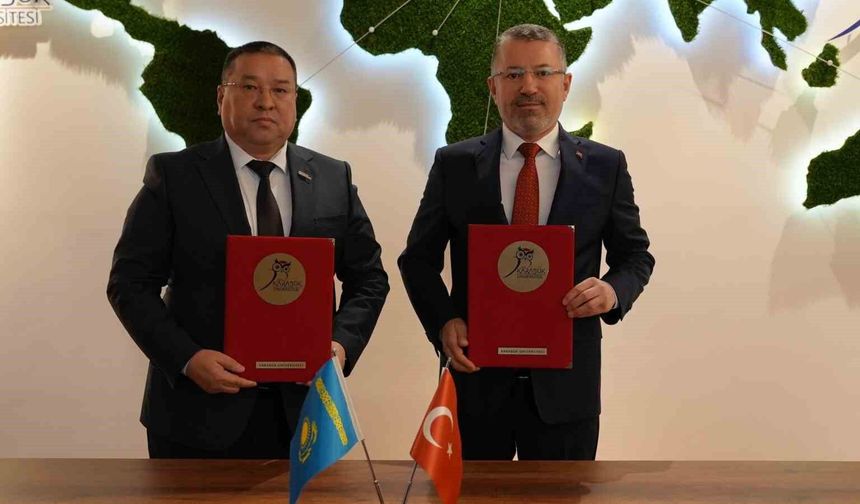 Karabük Üniversitesi ve Atyrau Üniversitesi'nden Yüksek Lisans İş Birliği Protokolü