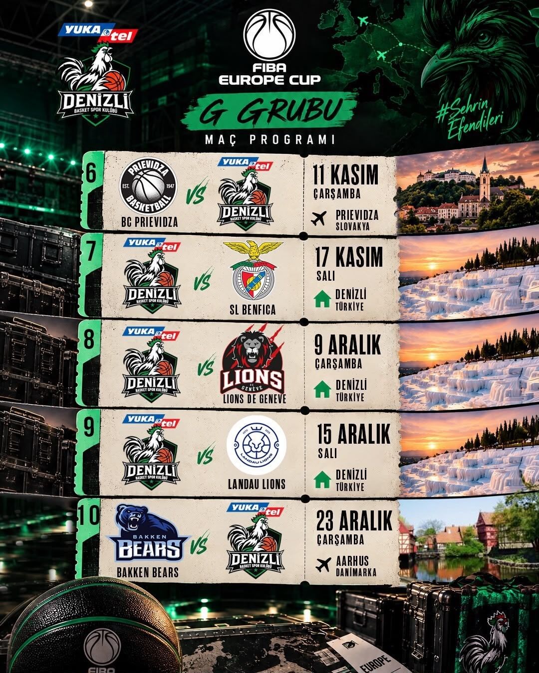 Y. Denizli Basket, Avrupa'daki İlk Mücadelesine Çıkıyor
